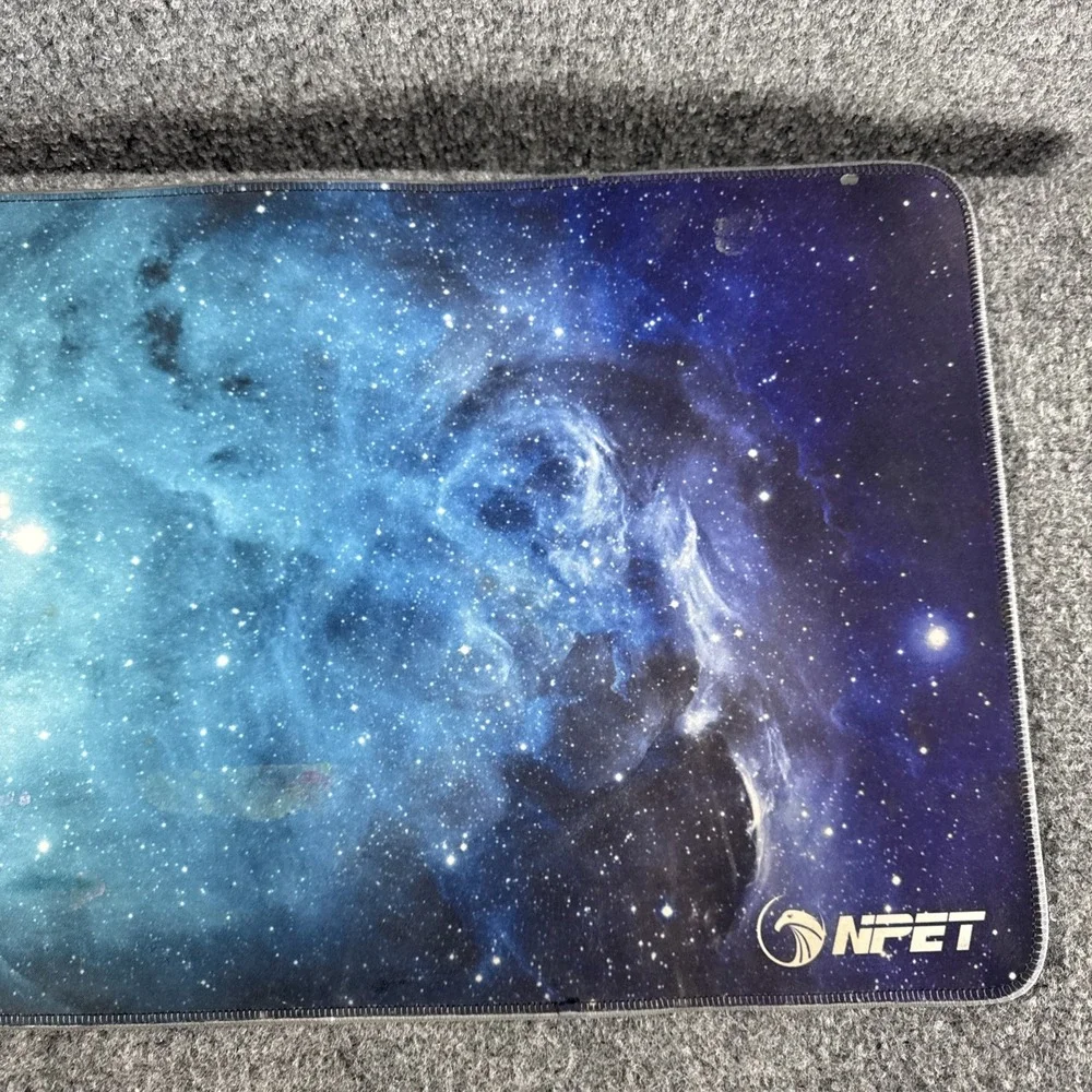 NPET MP02 RGB Gaming‎ Mouse Pad – 14 Lighting Modes Galaxy XXL Extended Desk Mat